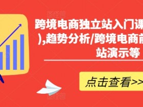 2小时掌握跨境电商独立站：趋势分析+建站演示，零基础入门必看-54创业网