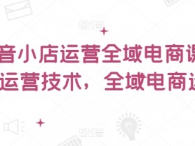 抖音小店运营技术：全域电商课教你爆单秘籍-54创业网