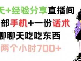 聊天赚钱秘籍：一部手机+话术2小时赚700+，经验分享直播间大揭秘-54创业网
