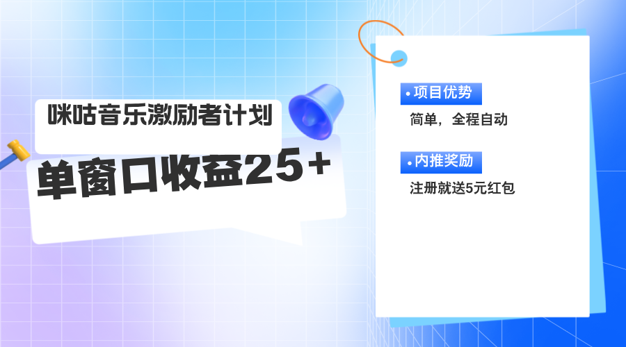 咪咕激励者计划：单窗口收益20~25元，支持矩阵操作轻松赚钱-54创业网
