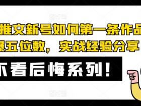 AI小说推文爆款秘籍：新号首条破万播放实战技巧-54创业网