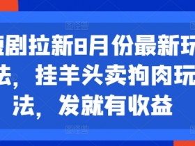 8月短剧拉新暴利玩法：挂羊头卖狗肉，轻松日赚500+-54创业网