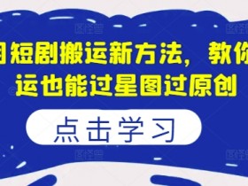 8月短剧搬运新方法：轻松过星图原创，搬运也能爆火-54创业网