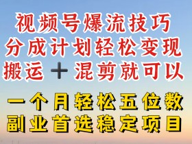 视频号分成暴力赛道：几分钟原创搬运混剪新方法，谁做谁爆【揭秘】-54创业网