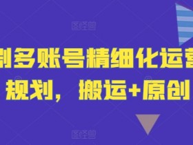 短剧运营攻略：多账号精细化运营+搬运原创技巧-54创业网