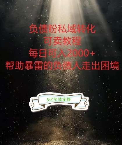 负债粉掘金计划：债务规划重组变现秘籍，解决负债问题最快方法-54创业网