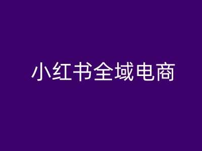 小红书电商教程：手把手教你玩转全域电商运营-54创业网