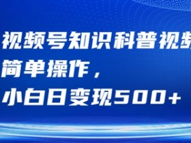 视频号赚钱秘籍：小白轻松日入500+的科普视频实操指南-54创业网