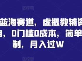 小众蓝海虚拟教辅资料项目：0成本0门槛复制，轻松月入过万实操揭秘-54创业网