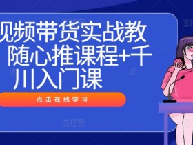 短视频带货赚钱攻略：随心推+千川投放实战教程，新手必学-54创业网
