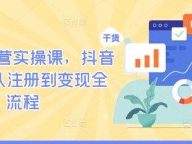TikTok运营实操课：抖音海外版从0到1注册变现全攻略-54创业网