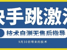 快手跳激活技术：自测账号激活方法，快速解决账号问题-54创业网