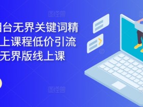 2024万象台无界版线上课程：精准人群低价引流关键词优化实战-54创业网