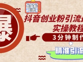 创业视频制作技巧：日引500+精准创业粉的秘诀大公开-54创业网