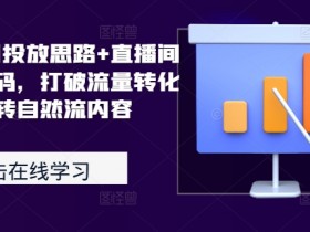 2024千川投放技巧+自然流直播间运营秘籍：轻松破流量转化瓶颈-54创业网
