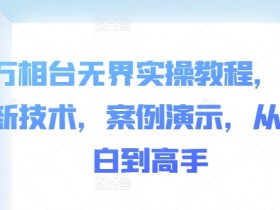 万相台无界实操教程：新手变高手，全新技术+案例演示-54创业网