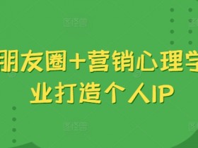 美业个人IP吸金秘诀：朋友圈营销心理学实战技巧-54创业网