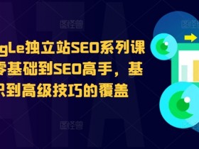 谷歌SEO教程：零基础到高手独立站优化课程，掌握高级技巧-54创业网