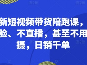 不露脸不直播短视频带货课：免拍摄日销千单秘籍-54创业网