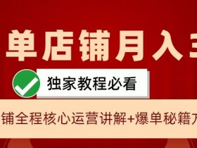 闲鱼单店铺月入3W+实操秘籍：爆单核心技巧一学就会-54创业网