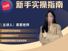 君君小红书电商新手教程：从0到1实操指南，快速精通电商运营-54创业网