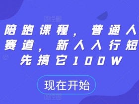 短剧陪跑课程：新人入行短剧快速赚100W，普通人逆袭新赛道-54创业网