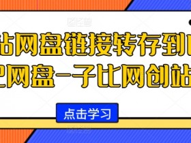 子比网创站：如何将网盘链接转存到自己网盘？-54创业网