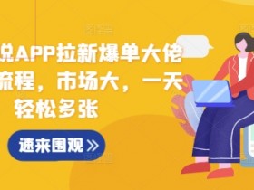 蛋花小说APP拉新攻略：爆单大佬实操全流程，市场大日赚千元-54创业网