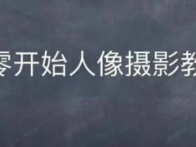 从0开始学人像摄影：情感人像拍摄技巧全攻略-54创业网