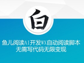 AI自动阅读脚本：鱼儿阅读0代码开发微信无限变现秘籍-54创业网