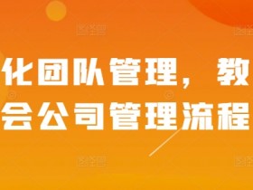 高效团队管理技巧：公司管理流程优化实战指南-54创业网