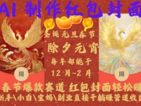 AI制作红包封面：春节爆款副业，新手小白宝妈轻松躺赚，揭秘红包封面赚钱秘籍-54创业网