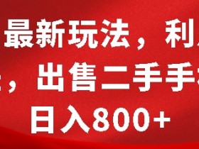 闲鱼二手手机赚钱秘籍：利用信息差日入800，最新玩法大揭秘-54创业网