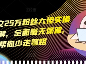25万粉丝大佬亲授小说推文实操干货：零保留分享，新手避坑指南-54创业网