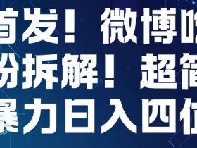微博引流变现秘籍：吃瓜粉日入四位数实战拆解【首发揭秘】-54创业网