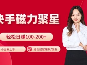 快手磁力聚星赚钱攻略：小白轻松日入200+，0基础居家操作新玩法-54创业网