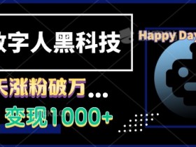 3天涨粉破万的AI数字人黑科技：单日变现1k秘诀大公开-54创业网