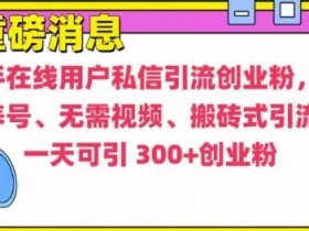 快手创业粉引流秘籍：0养号0视频搬砖式玩法，日吸500+精准粉！-54创业网