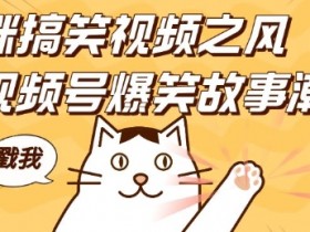 猫咪搞笑视频号赚钱秘籍：0门槛日入四位数爆款教程-54创业网
