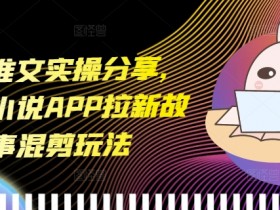 蛋花小说APP推文实操：故事混剪拉新玩法，日赚500+秘籍-54创业网