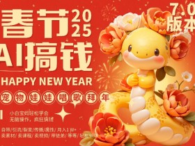 AI一键制作萌宠唱歌拜年视频：蝴蝶号爆款7.0教程，每天10分钟轻松赚1W+-54创业网