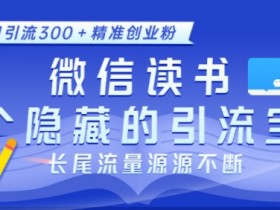 微信读书引流秘籍：日引300+精准创业粉，小众打法曝光-54创业网