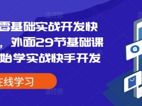 零基础易语言实战：29节课后快手协议开发入门到精通-54创业网