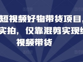 2024短视频带货项目：无需实拍，混剪视频轻松赚钱-54创业网