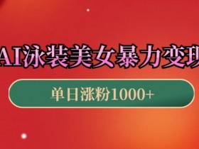 AI泳装美女视频制作教程：3分钟原创日入千元，小白也能轻松变现-54创业网