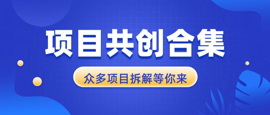 从0-1拆解项目共创全过程：快速找到适合你的赚钱好项目-54创业网