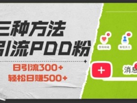 拼多多助力粉引流3招：0基础当天开单500+，低成本高回报速变现-54创业网