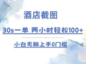 酒店兼职赚钱：30秒一单2小时赚100+，0门槛小白无脑上手（内部揭秘）-54创业网