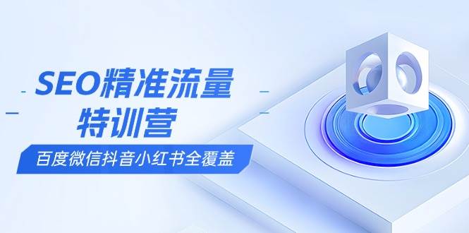 百度微信抖音小红书SEO精准流量特训营：搜索优化核心技巧一网打尽-54创业网