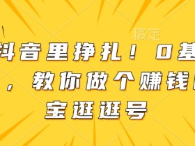 0基础副业赚钱：手把手教你打造高收益淘宝逛逛号-54创业网